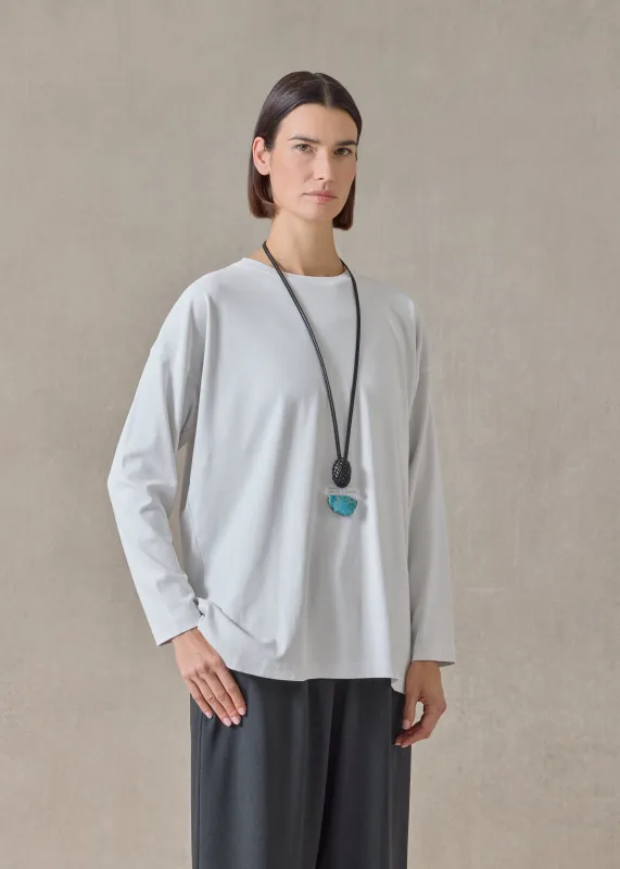 cotton jersey long sleeve smaller round neck - long (silversoft) sold by eskandar
