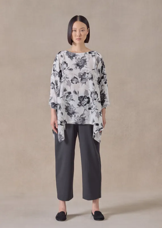 silk dps scoop neck top - mid plus (monochrome) sold by eskandar