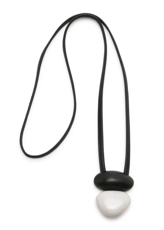 black and white gemstone pendant sold by eskandar