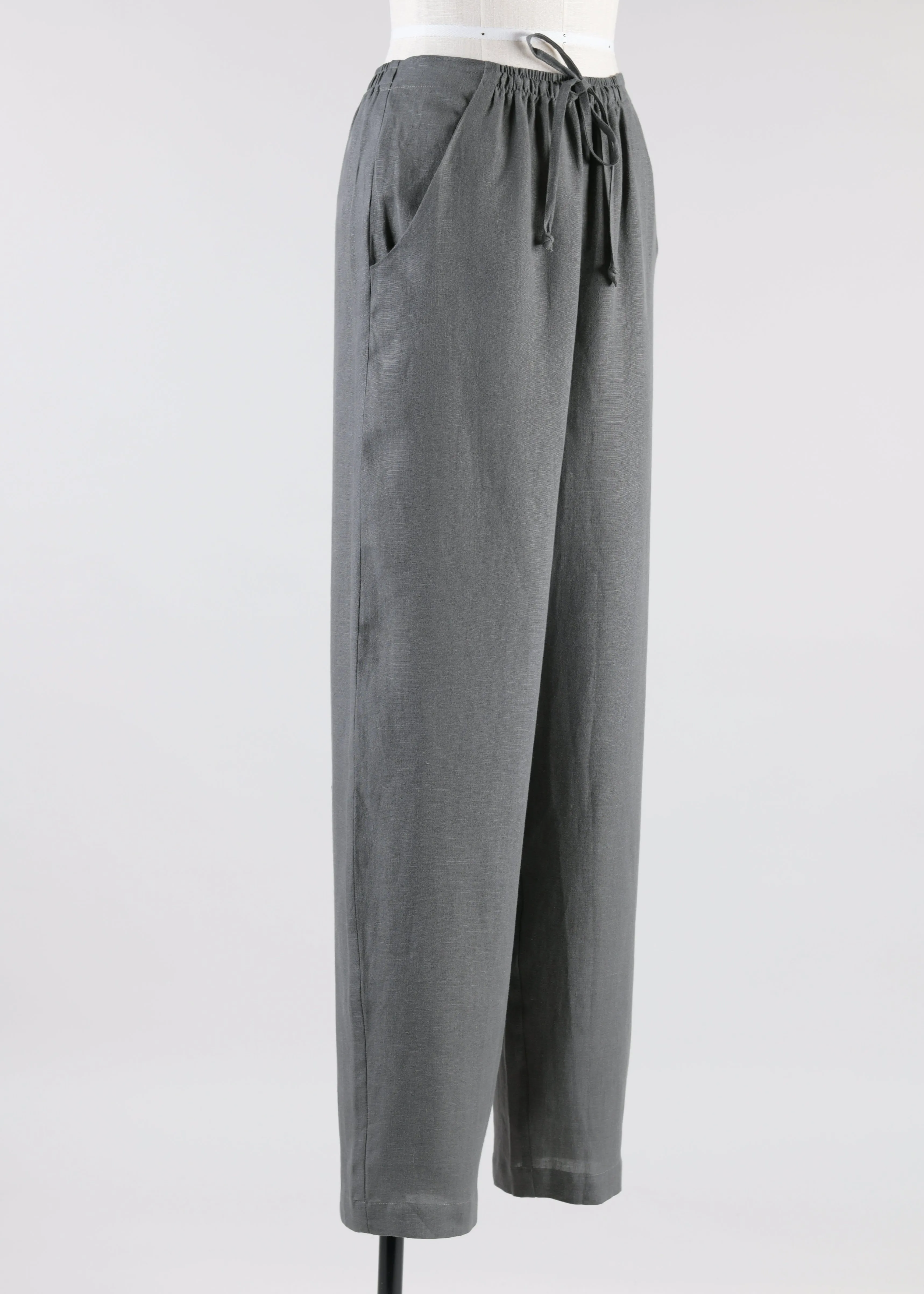 linen 'nobu' drawstring trouser (elephant) sold by eskandar