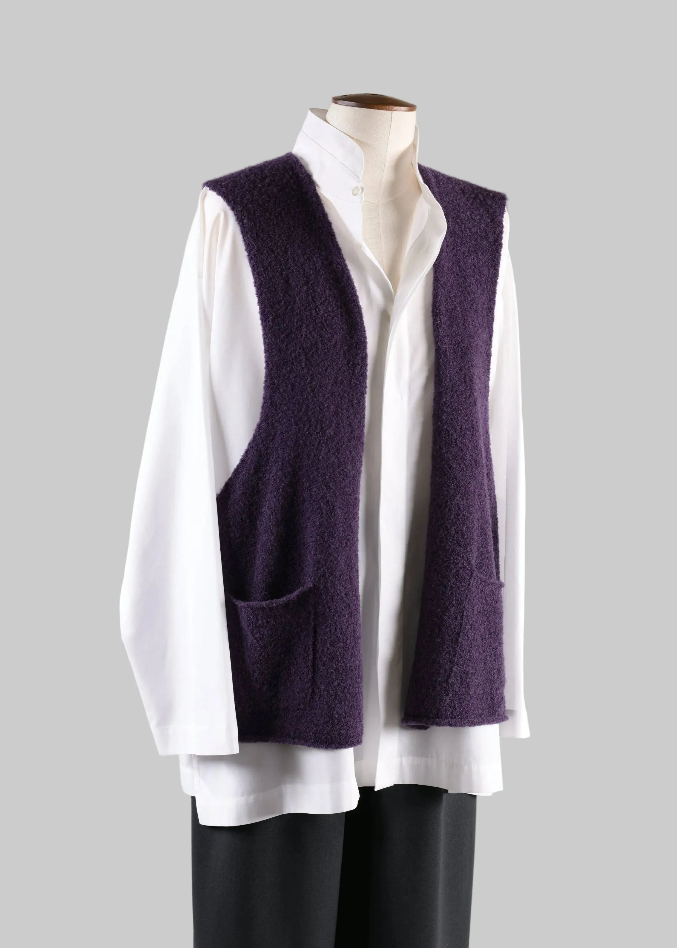 wool mix waistcoat (amethystdark) sold by eskandar