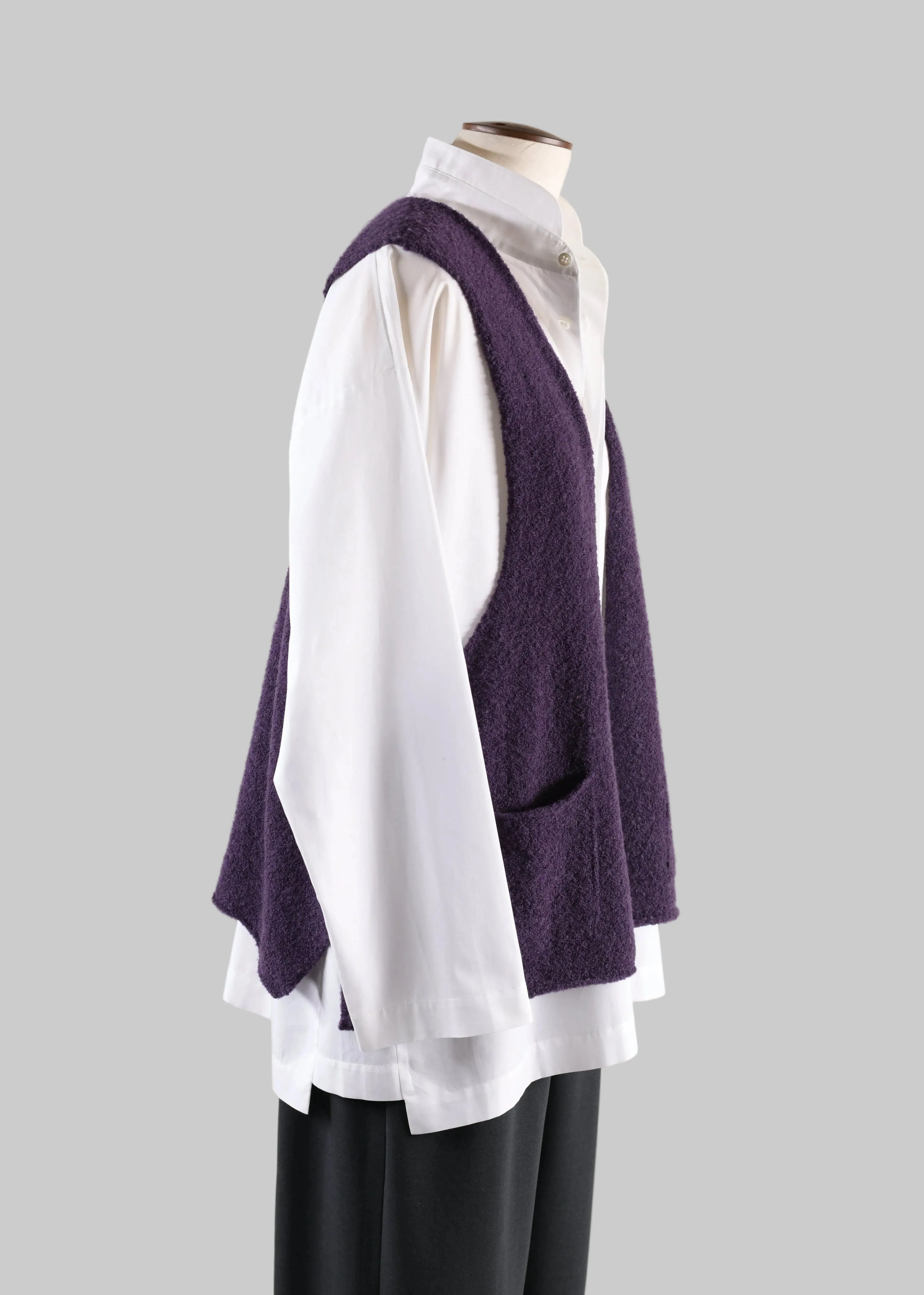 wool mix waistcoat (amethystdark) sold by eskandar product image thumbnail 2