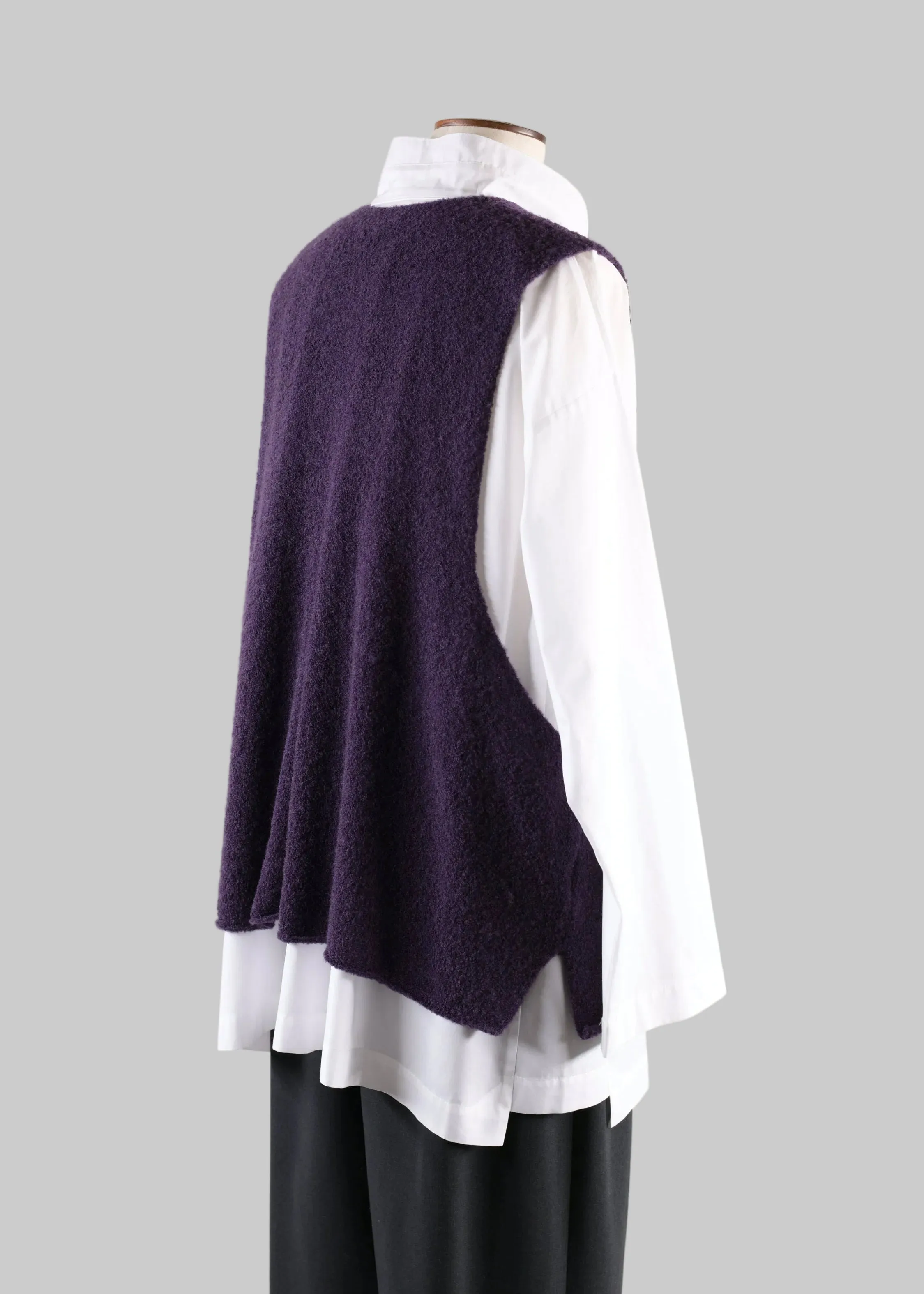 wool mix waistcoat (amethystdark) sold by eskandar product image thumbnail 3