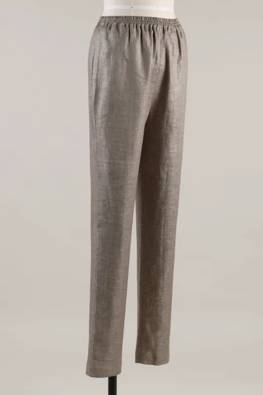 linen narrow trouser (hessian) made by eskandar