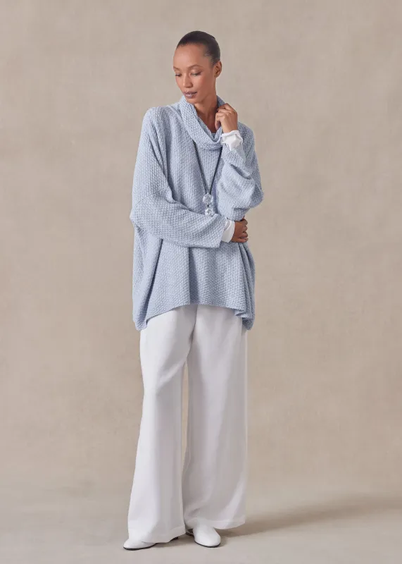 cotton linen mix  monks top - mid plus sold by eskandar