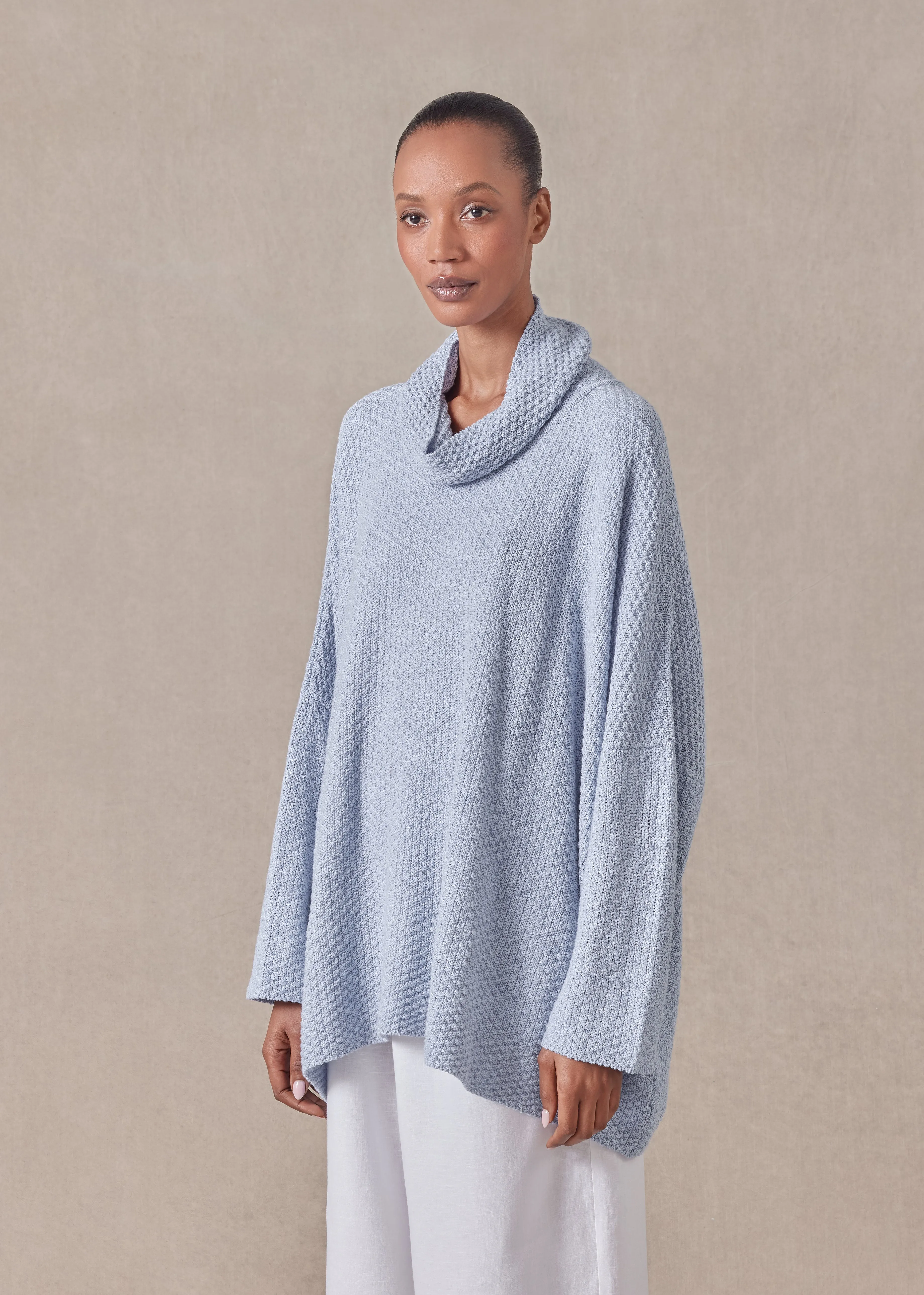 cotton linen mix monks top - mid plus sold by eskandar product image thumbnail 2