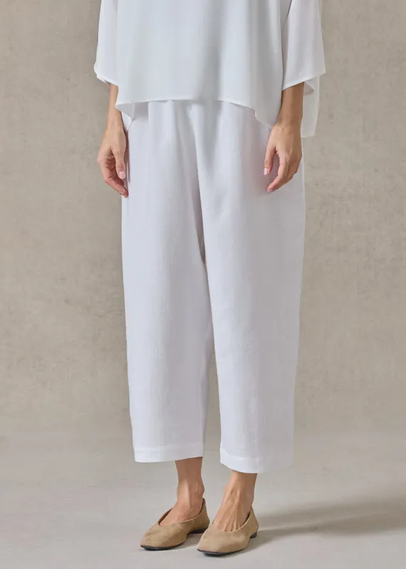 lightweight linen japanese trouser (white) made by eskandar