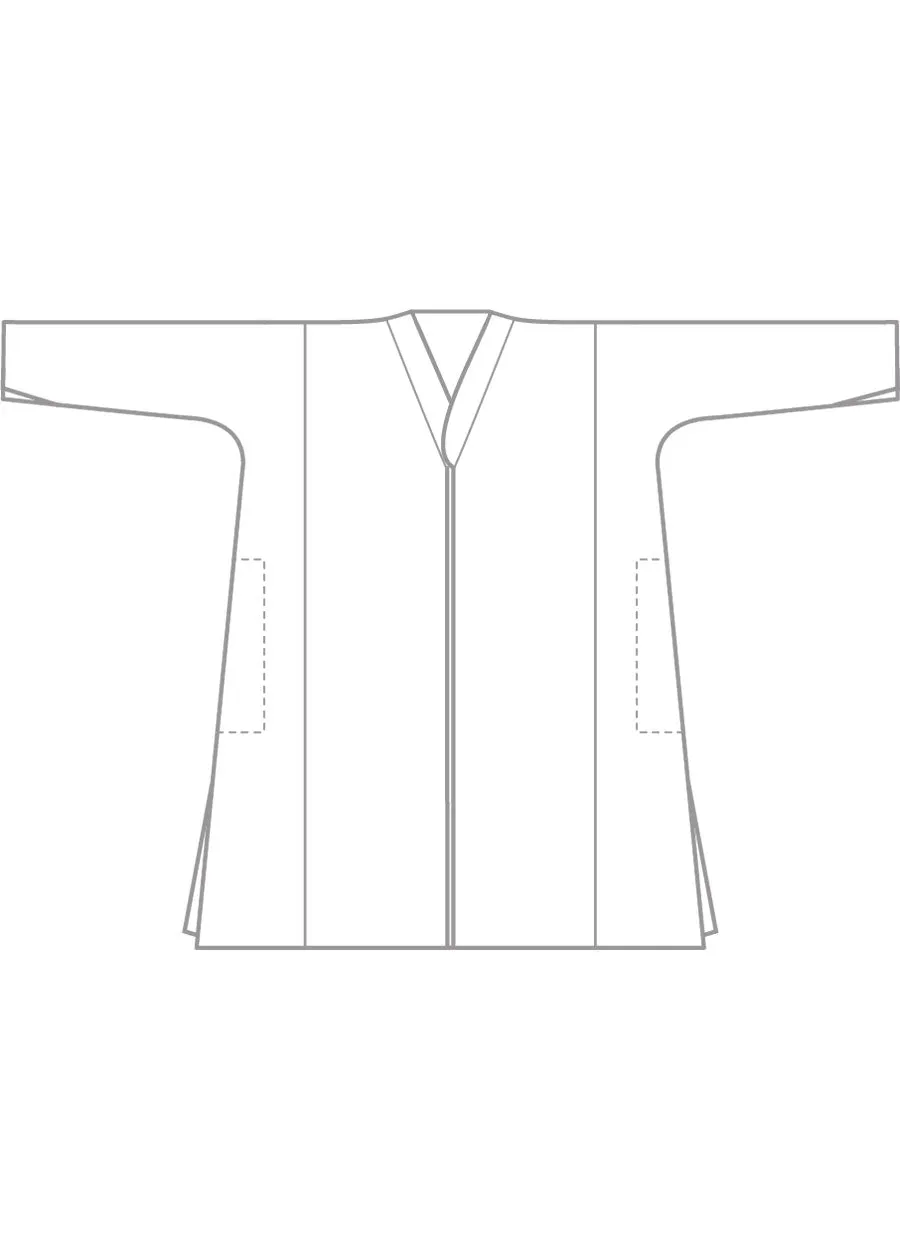 textured linen mix bakhtiari coat (natural) sold by eskandar product image thumbnail 4