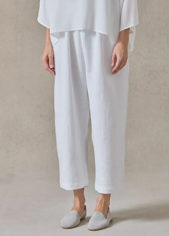 Heavyweight linen japanese trouser (white) made by eskandar