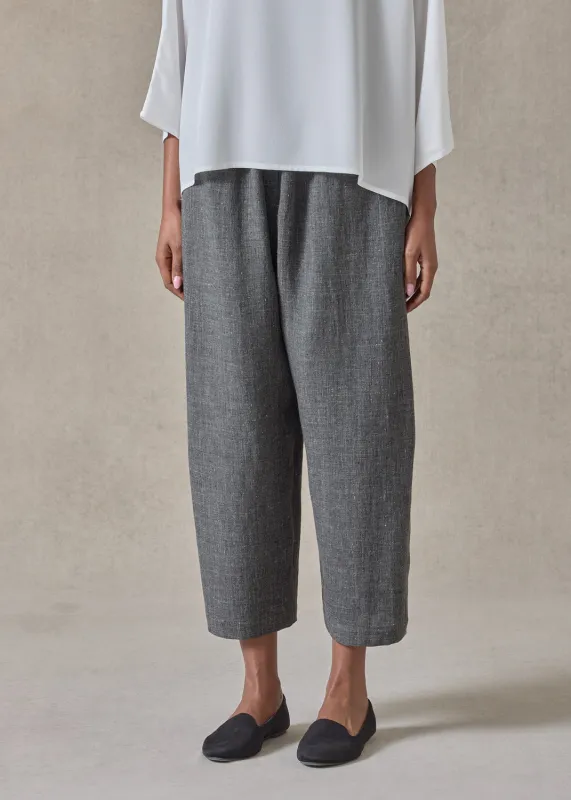 heavyweight delave linen japanese trouser (coal) made by eskandar