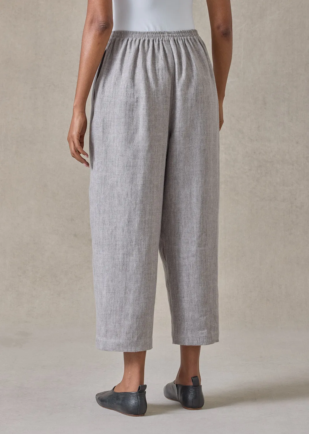 heavyweight delave linen japanese trouser (stone) sold by eskandar product image thumbnail 5