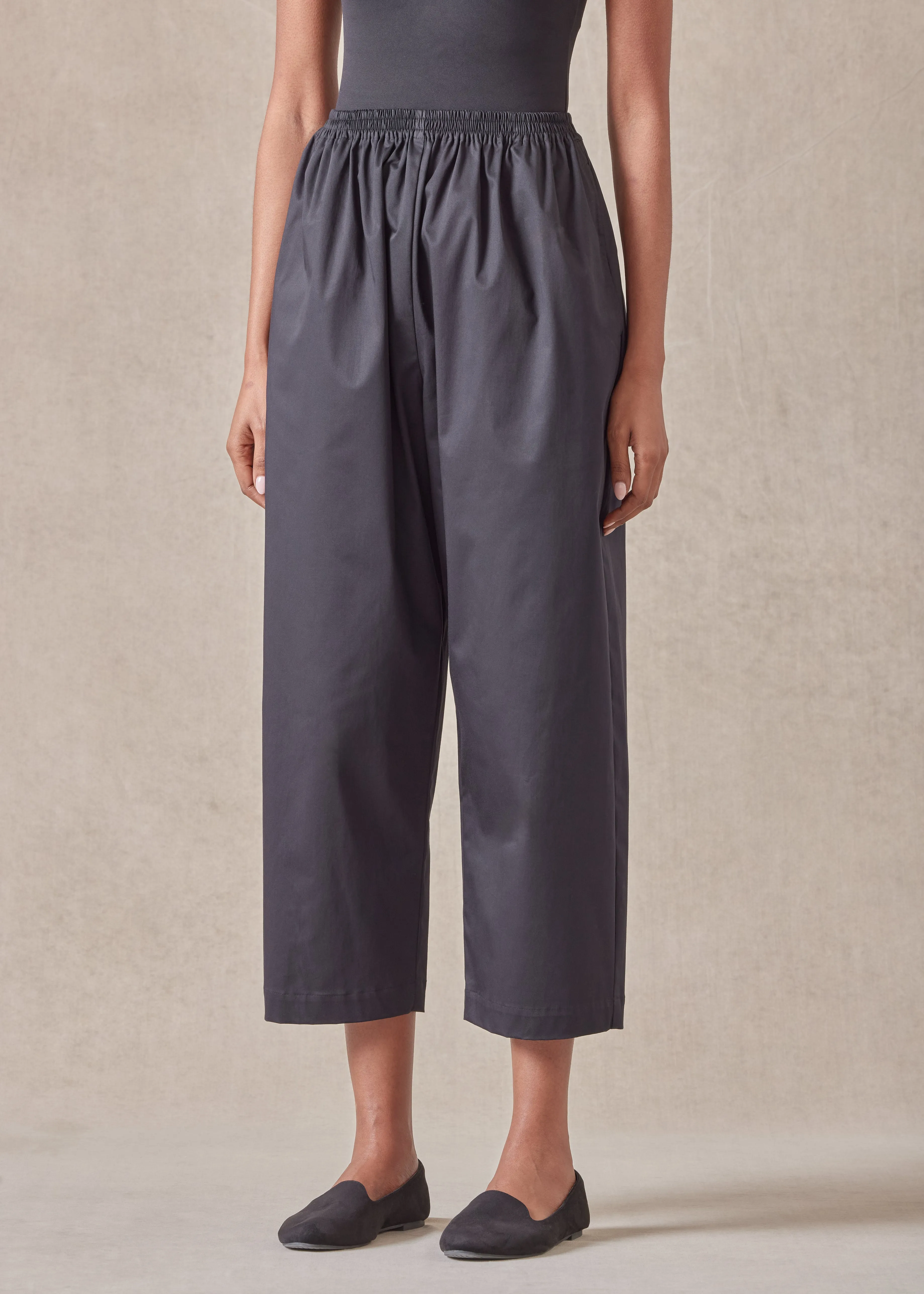 cotton stretch japanese trouser (black) sold by eskandar product image thumbnail 2