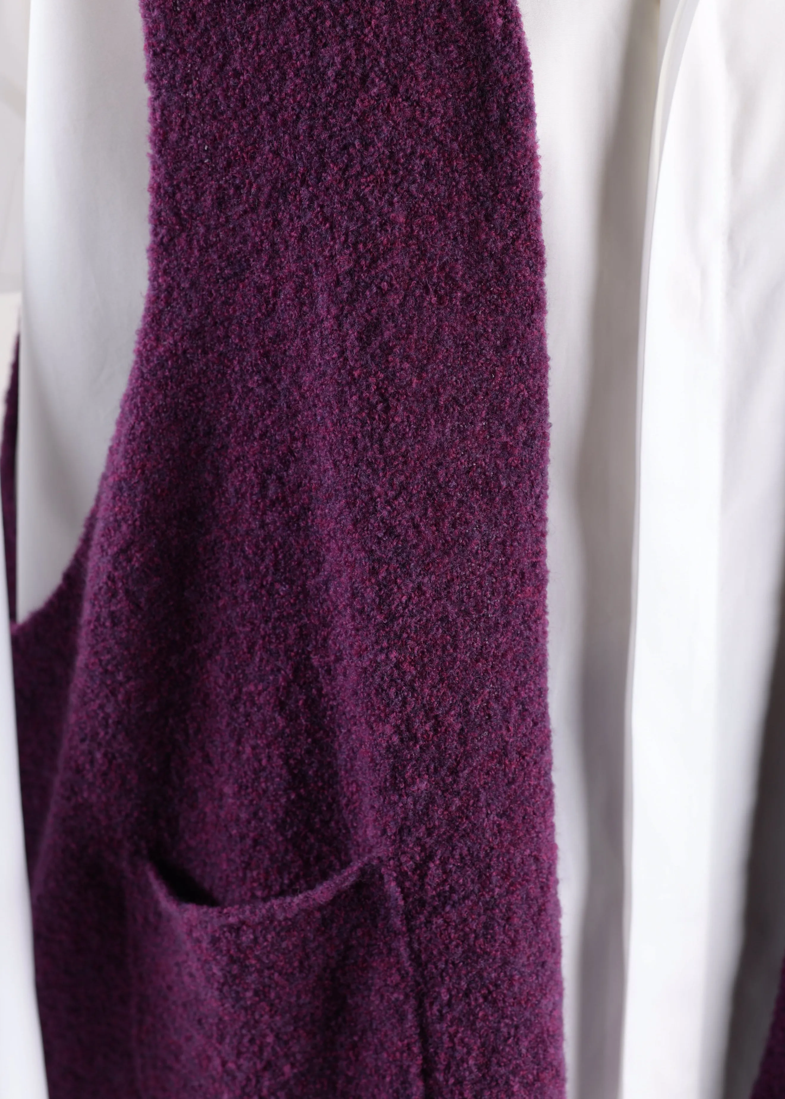 wool mix waistcoat (beetroot) sold by eskandar product image thumbnail 4