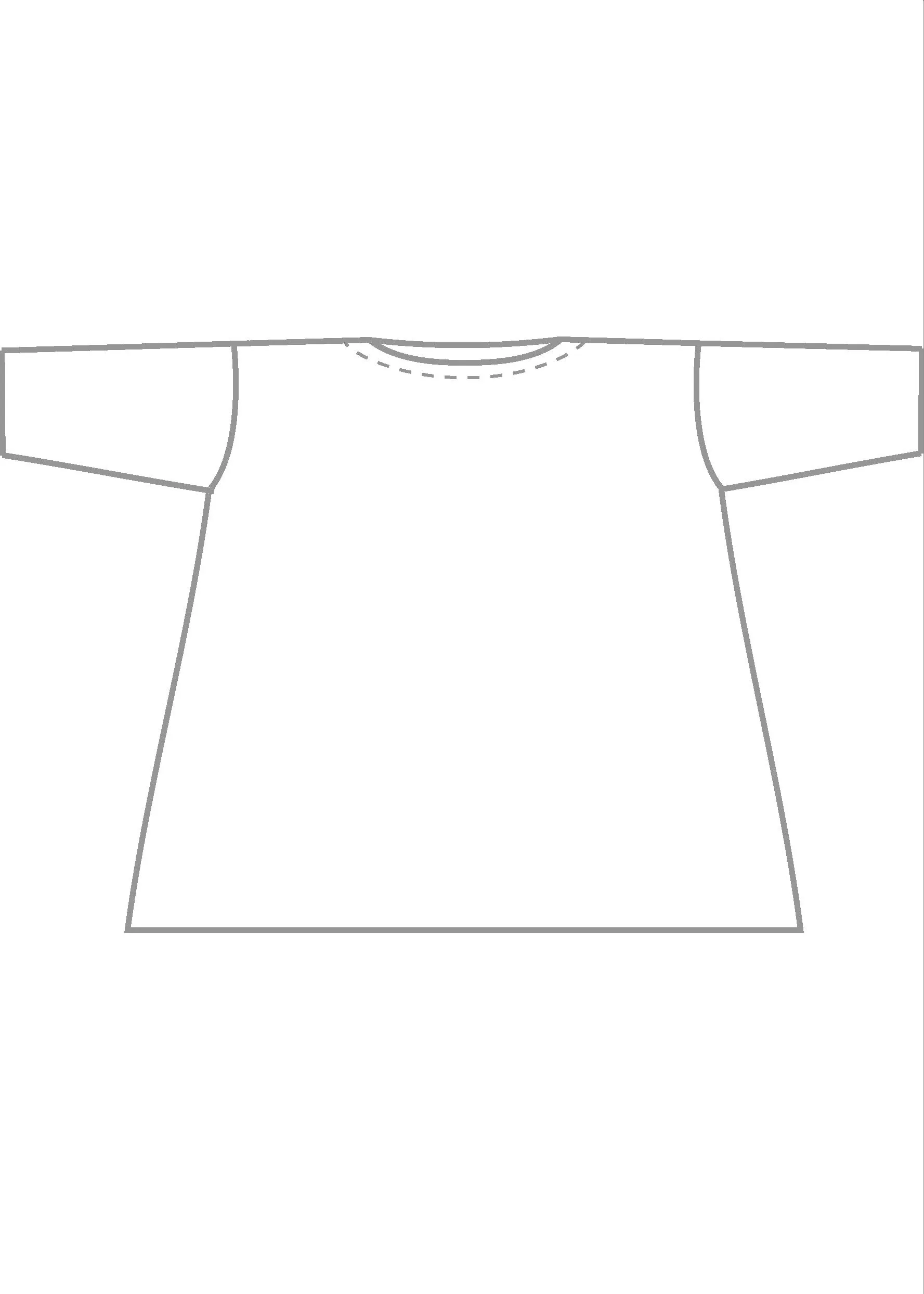 handkerchief linen sloped shoulder wide a-line scoop neck top - long (white) sold by eskandar product image thumbnail 5