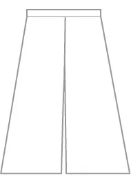 handkerchief linen flared culotte (white) sold by eskandar product image thumbnail 4