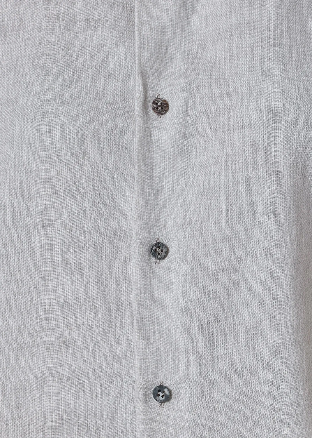 handkerchief linen wide a-line collarless classic shirt - long plus (silvertint) sold by eskandar product image thumbnail 5