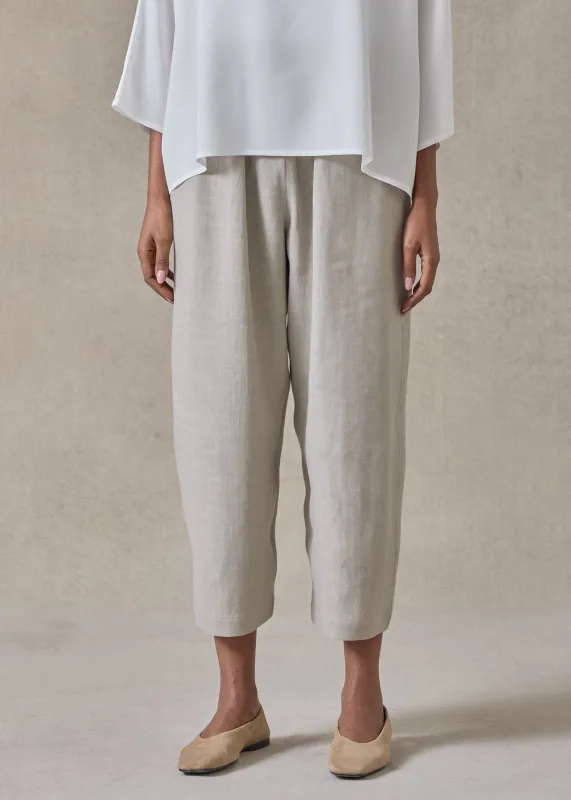 lightweight linen japanese trouser (stone) made by eskandar