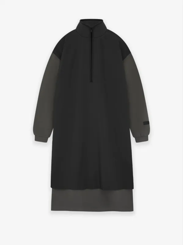 Womens Nylon Fleece Mockneck Sweater Dress made by Essentials