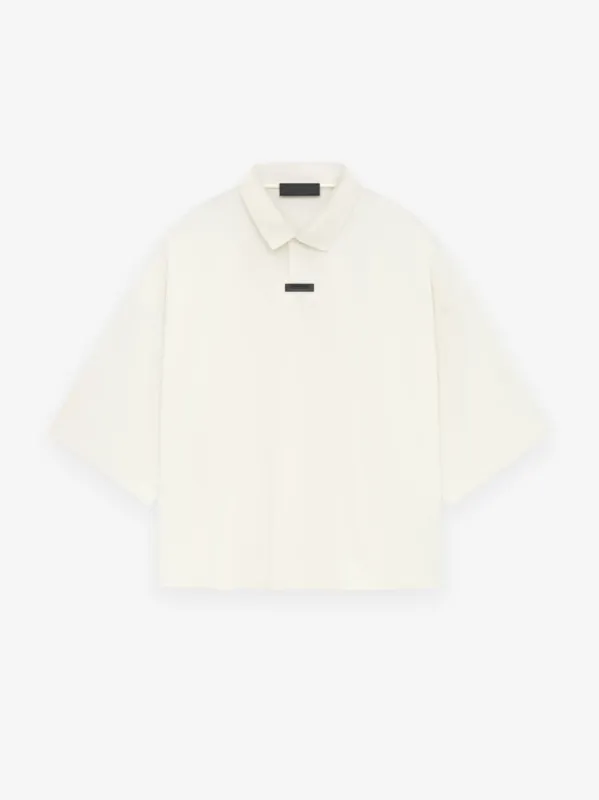 Womens Pique Cropped Polo sold by Essentials
