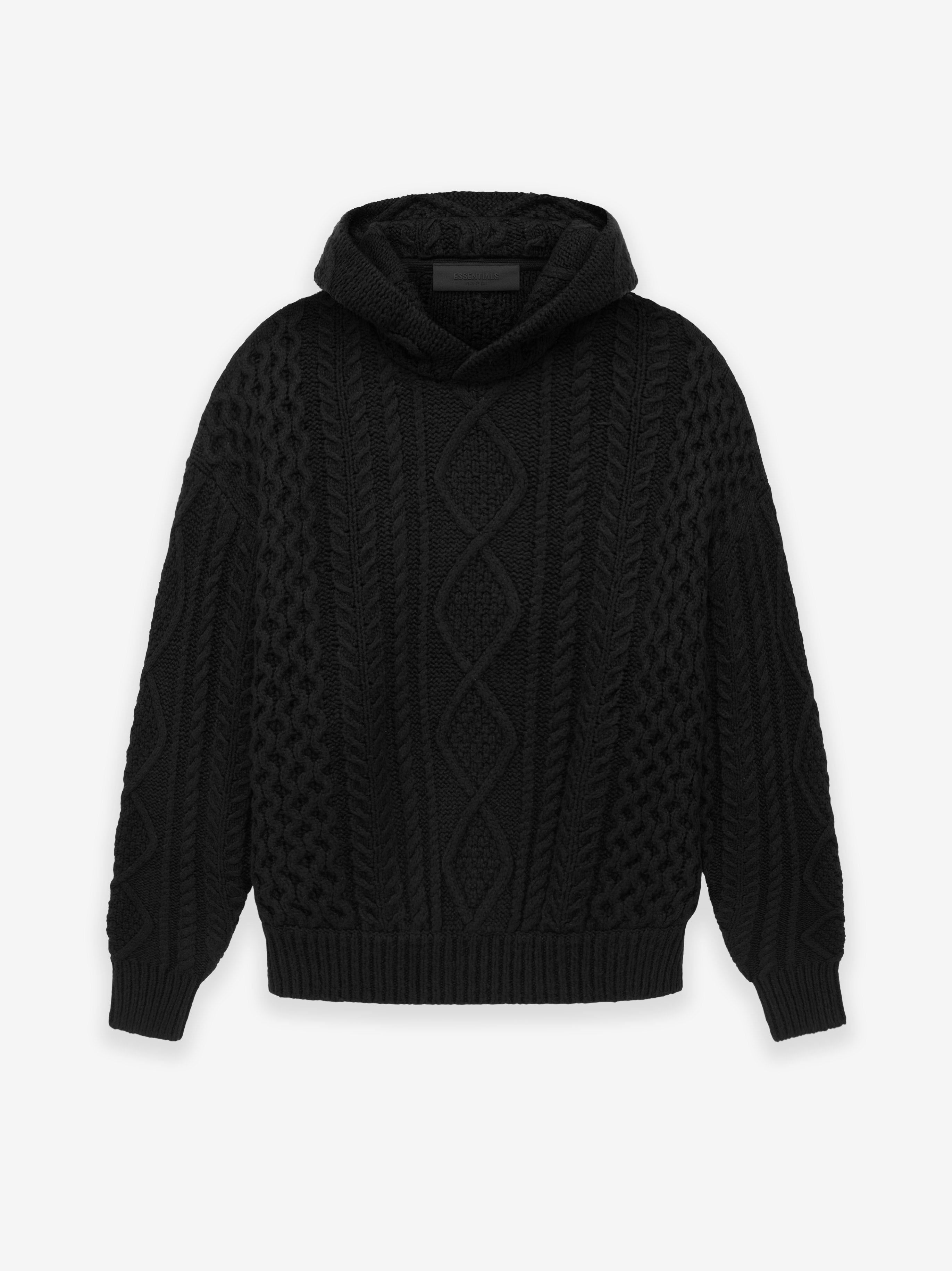 Cable Knit Hoodie sold by Essentials