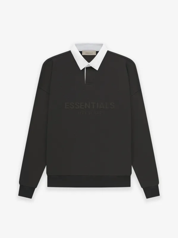 Waffle Henley Rugby sold by Essentials