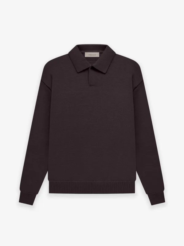 Knit LS Polo sold by Essentials