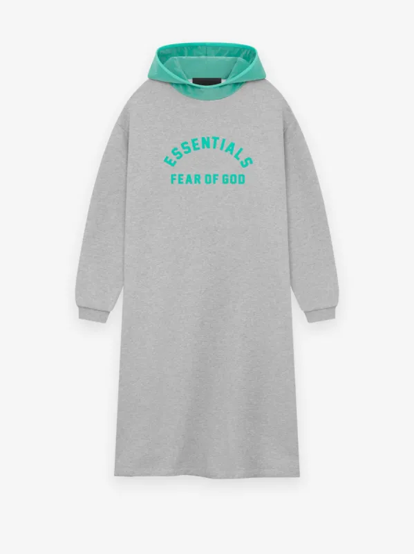 Womens Nylon Fleece Hooded Dress made by Essentials