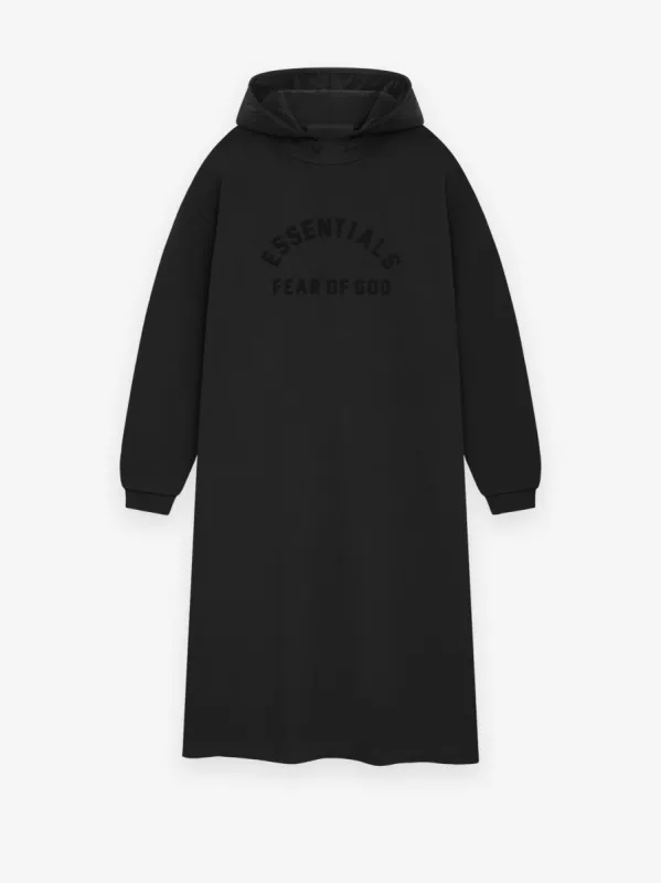 Womens Nylon Fleece Hooded Dress made by Essentials