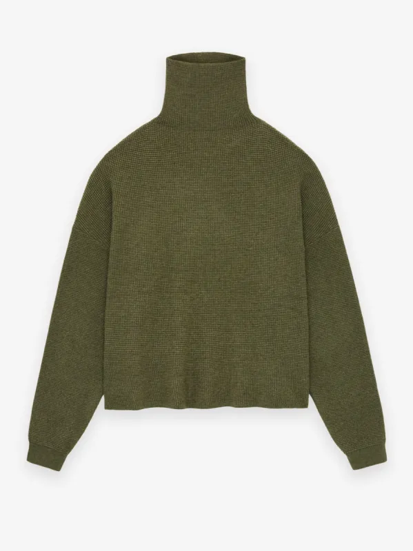 Womens Waffle Turtleneck sold by Essentials