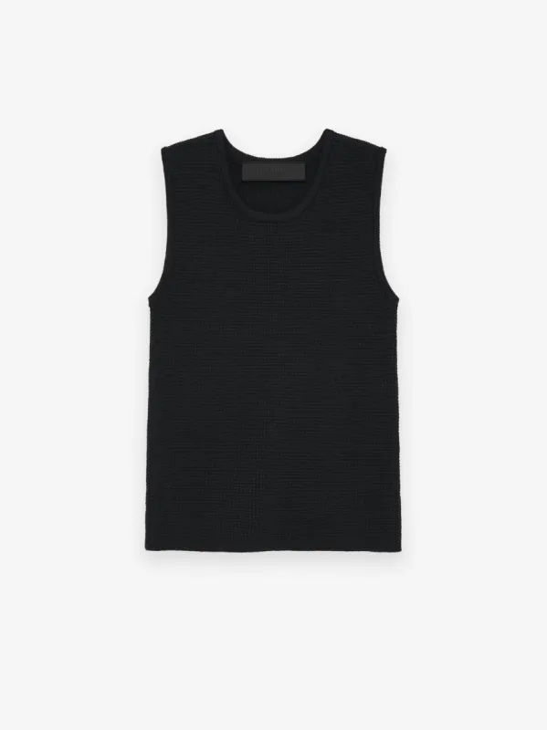 Womens Waffle Tank sold by Essentials