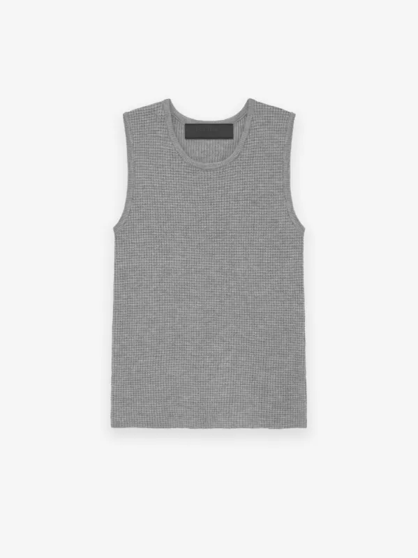 Womens Waffle Tank sold by Essentials