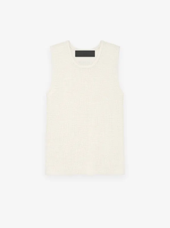 Womens Waffle Tank sold by Essentials