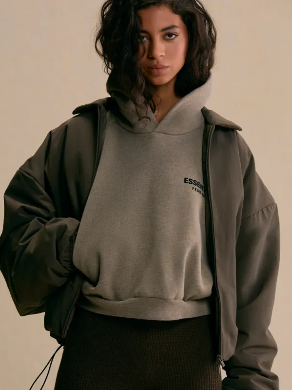 Women's Fleece Cropped Hoodie sold by Essentials