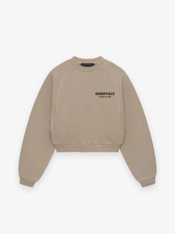 Women's Fleece Cropped Crewneck sold by Essentials