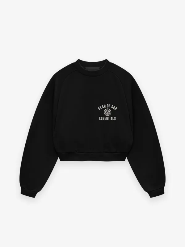 Women's Fleece Cropped Crewneck sold by Essentials