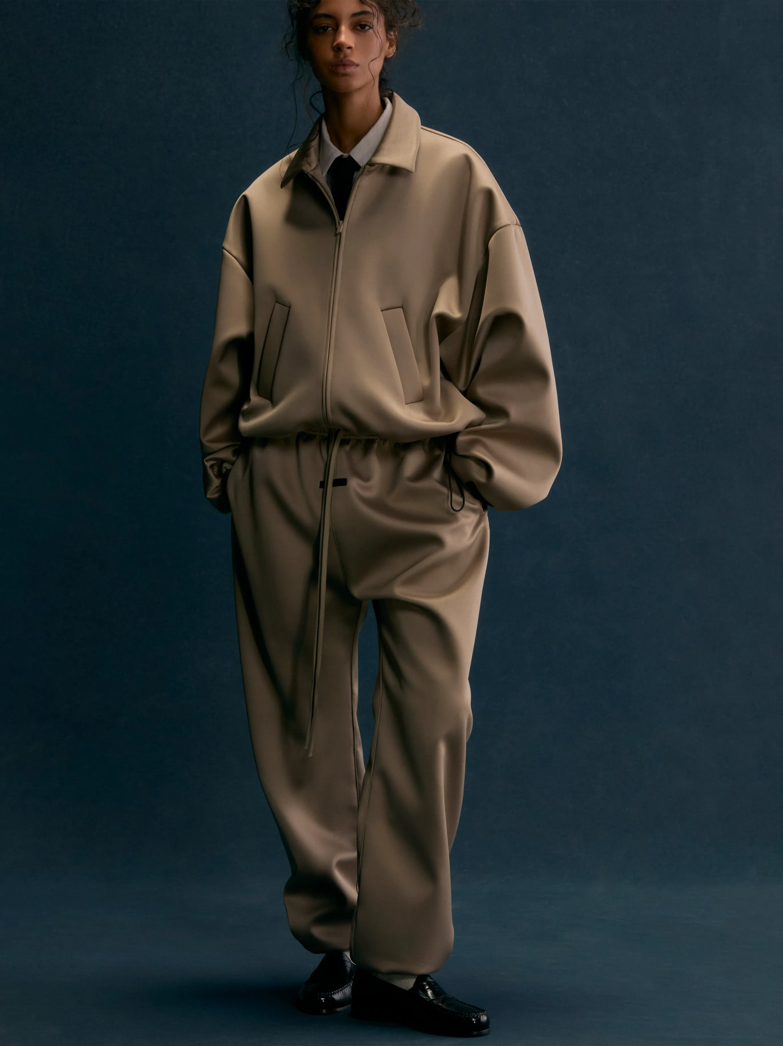 Women's Satin Nylon Bomber Jacket sold by Essentials