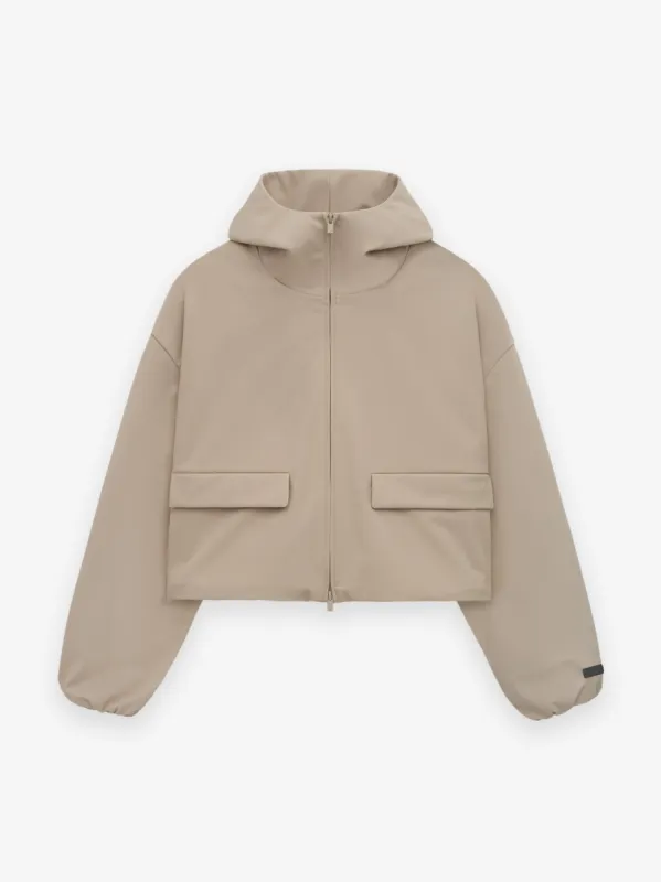 Women's Bonded Nylon Hooded Anorak made by Essentials