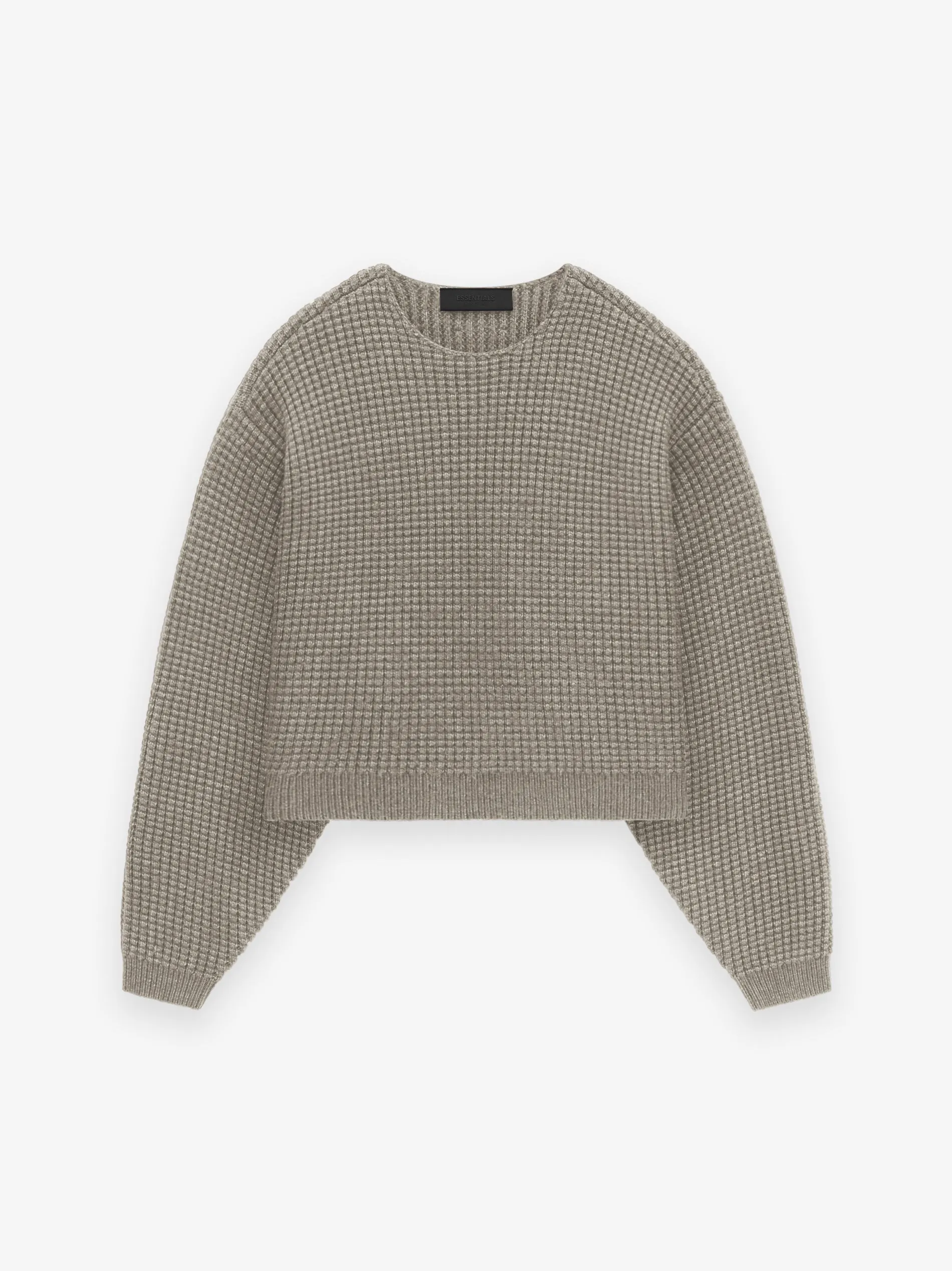 Women's Heavy Waffle Cropped Sweater sold by Essentials