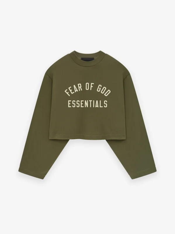 Womens Tri-Blend Cropped Longsleeve Shirt sold by Essentials