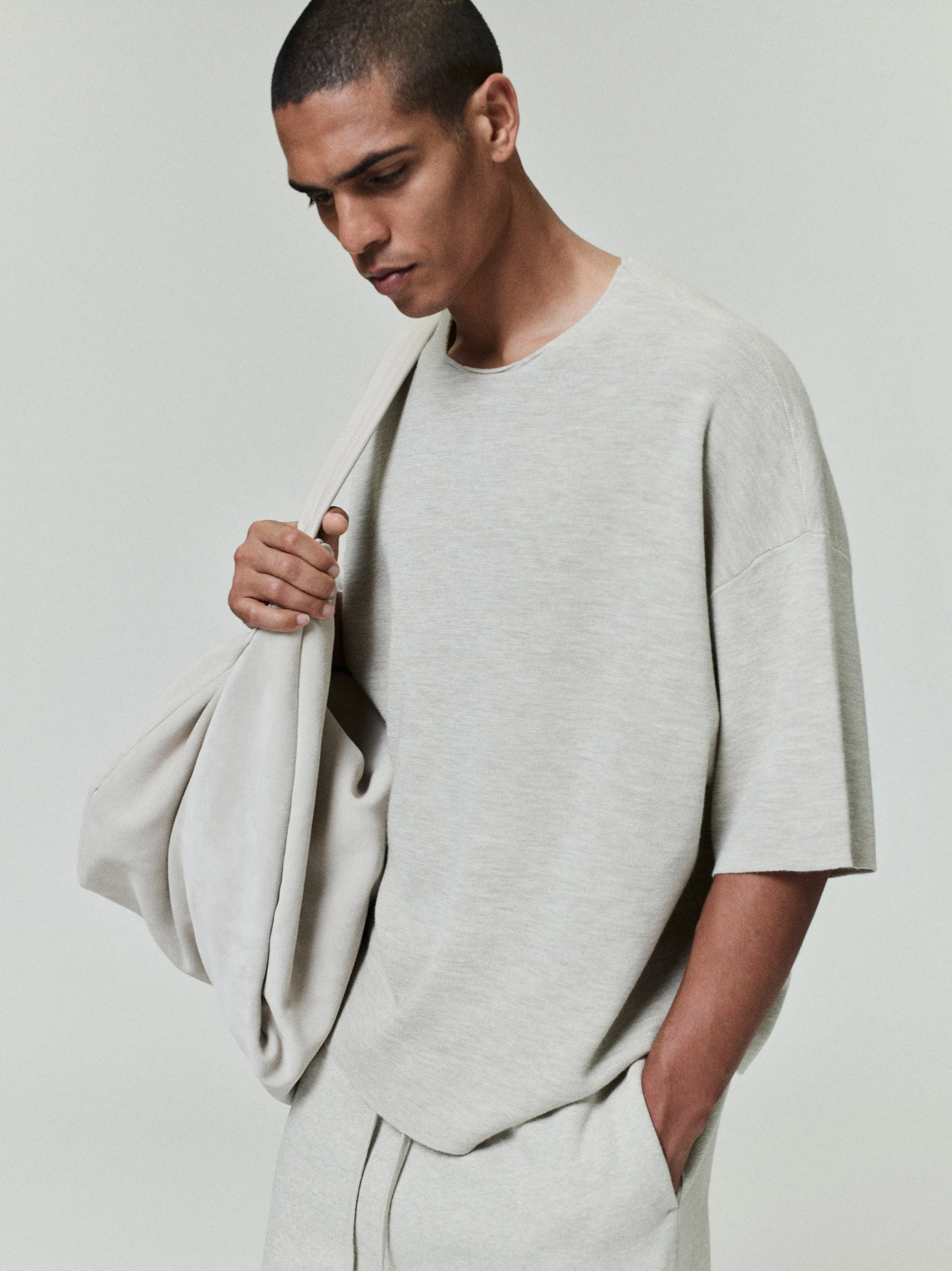 Merino Short Sleeve Sweater sold by Essentials