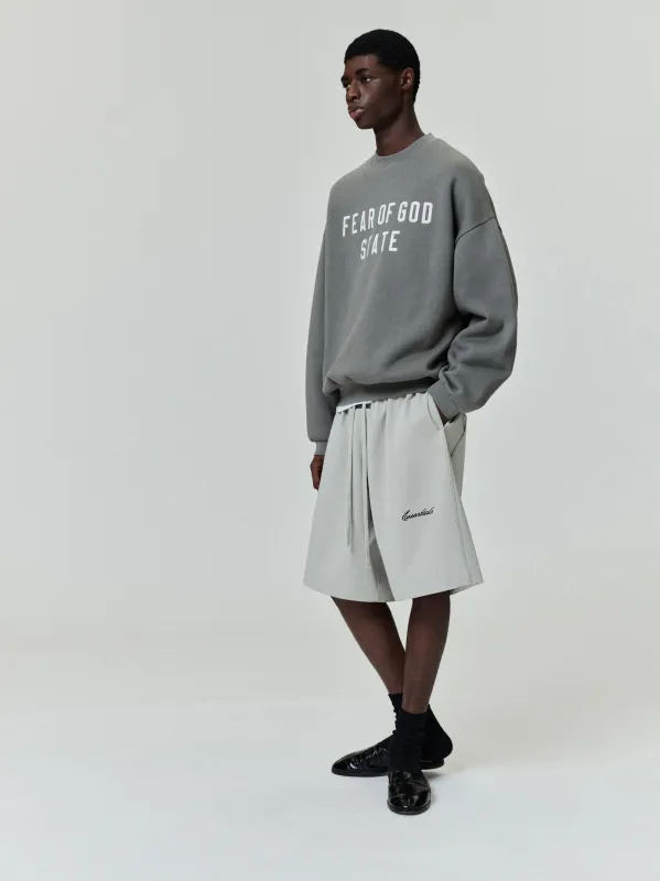 Relaxed Fleece Sweatshort With Piping sold by Essentials