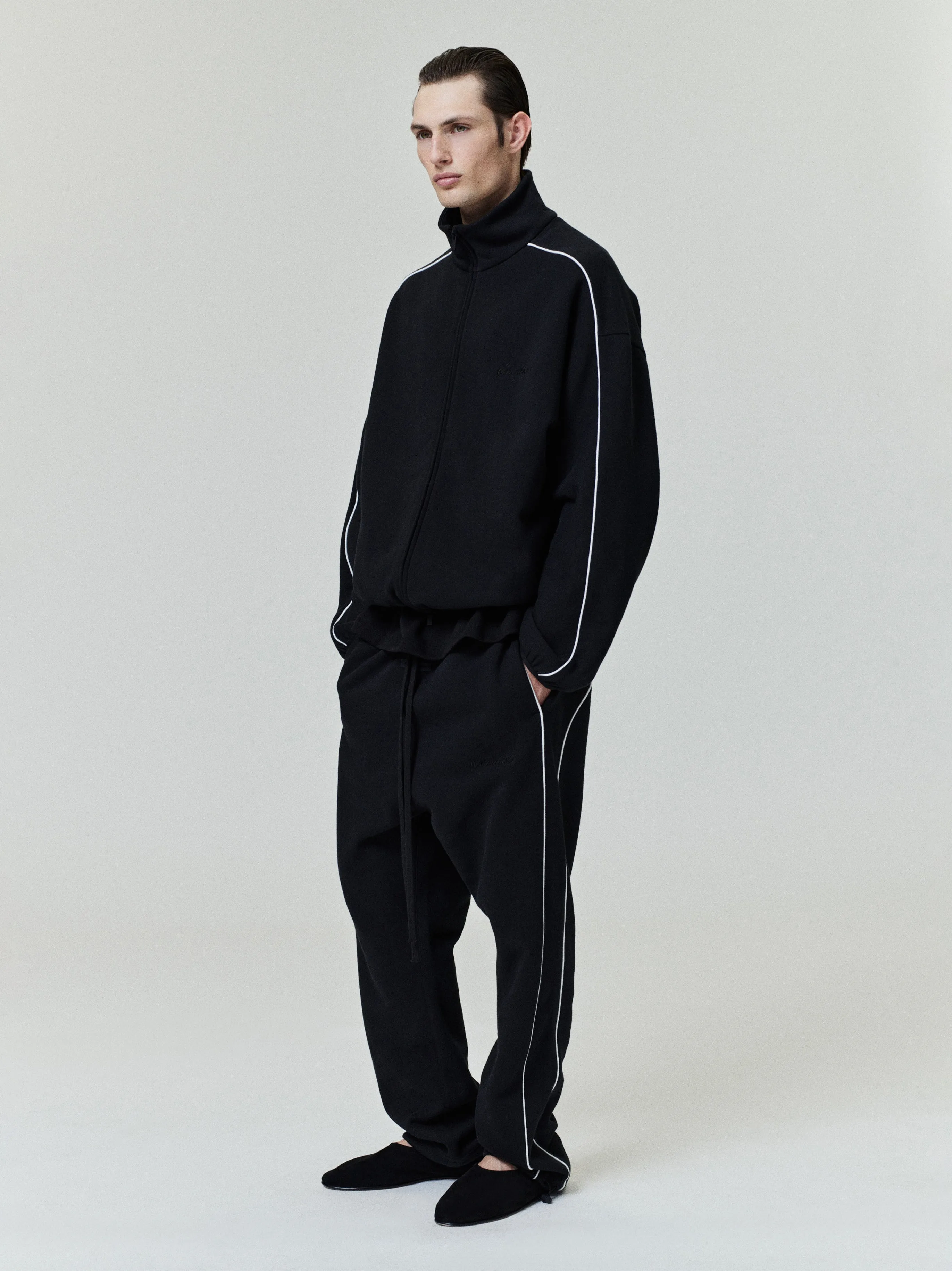 Relaxed Fleece Sweatpant With Piping sold by Essentials