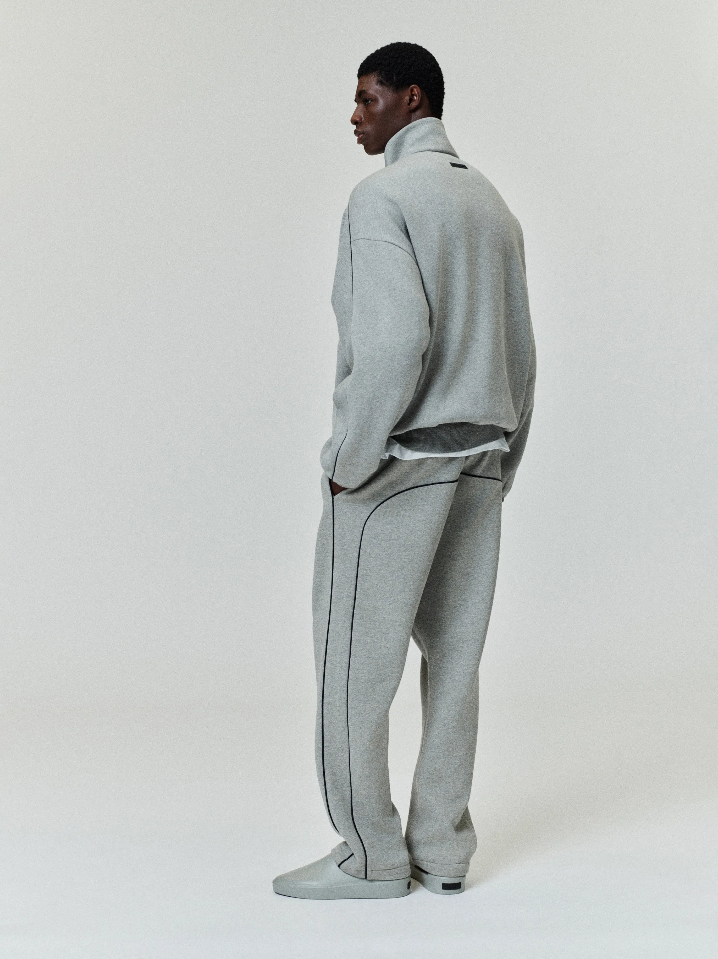 Relaxed Fleece Sweatpant With Piping sold by Essentials