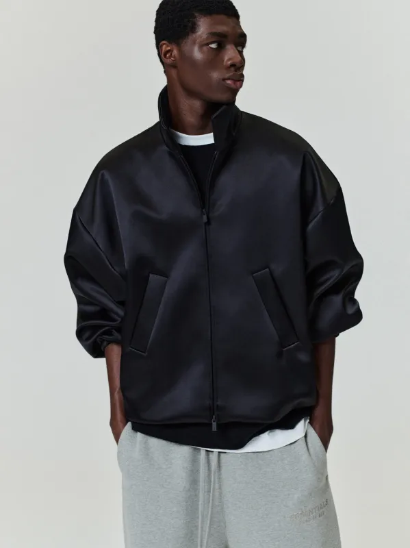 Bonded Satin Bomber sold by Essentials