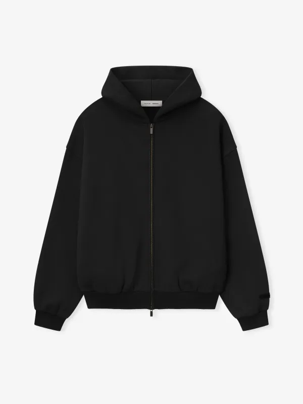 Embossed 90s Fit Fleece Zip-Up Hoodie | Parallel