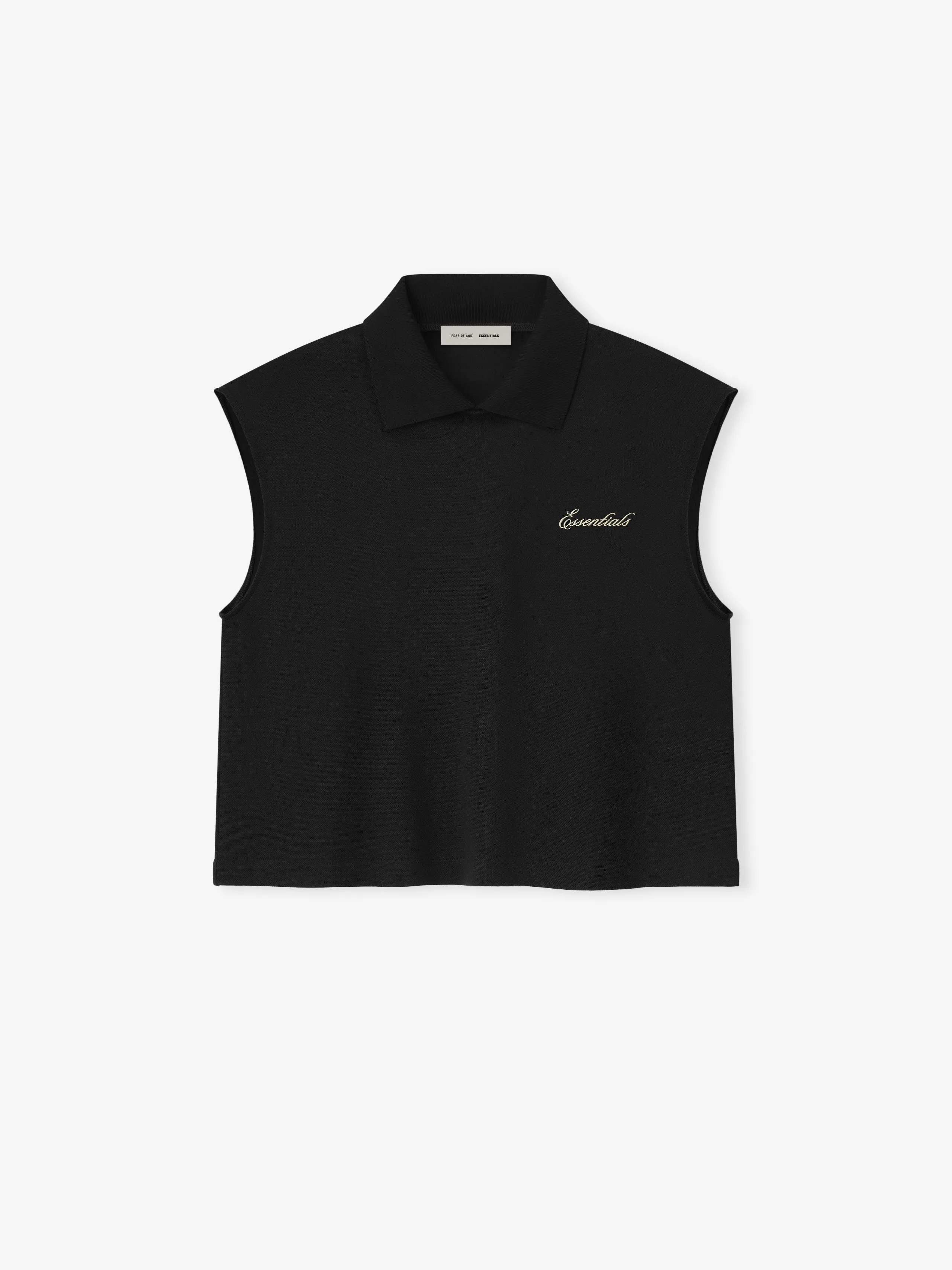 Womens Cropped Pique Polo sold by Essentials product image thumbnail 3