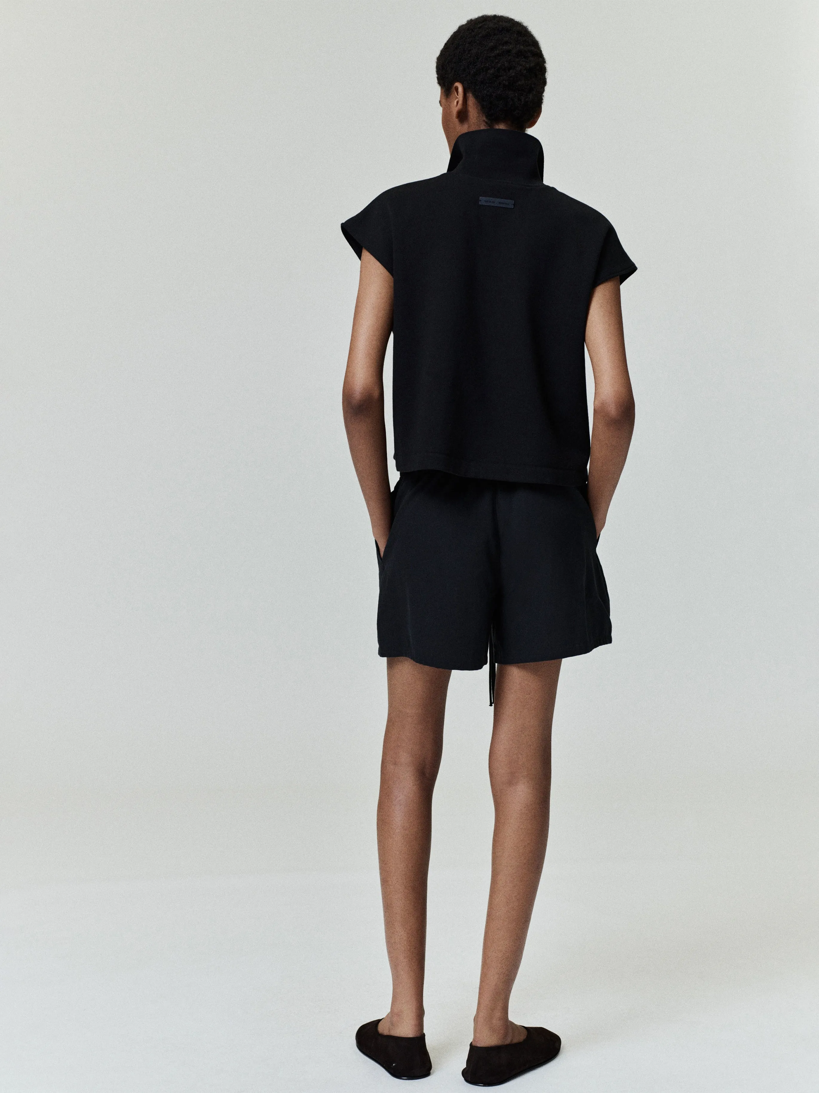 Womens Cropped Pique Polo sold by Essentials product image thumbnail 2