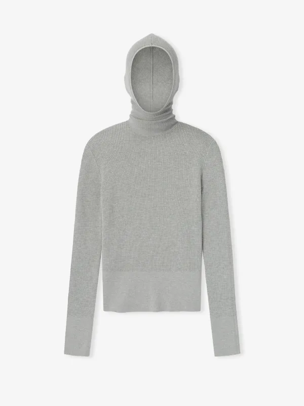 Womens Waffle Long Sleeve Hoodie sold by Essentials