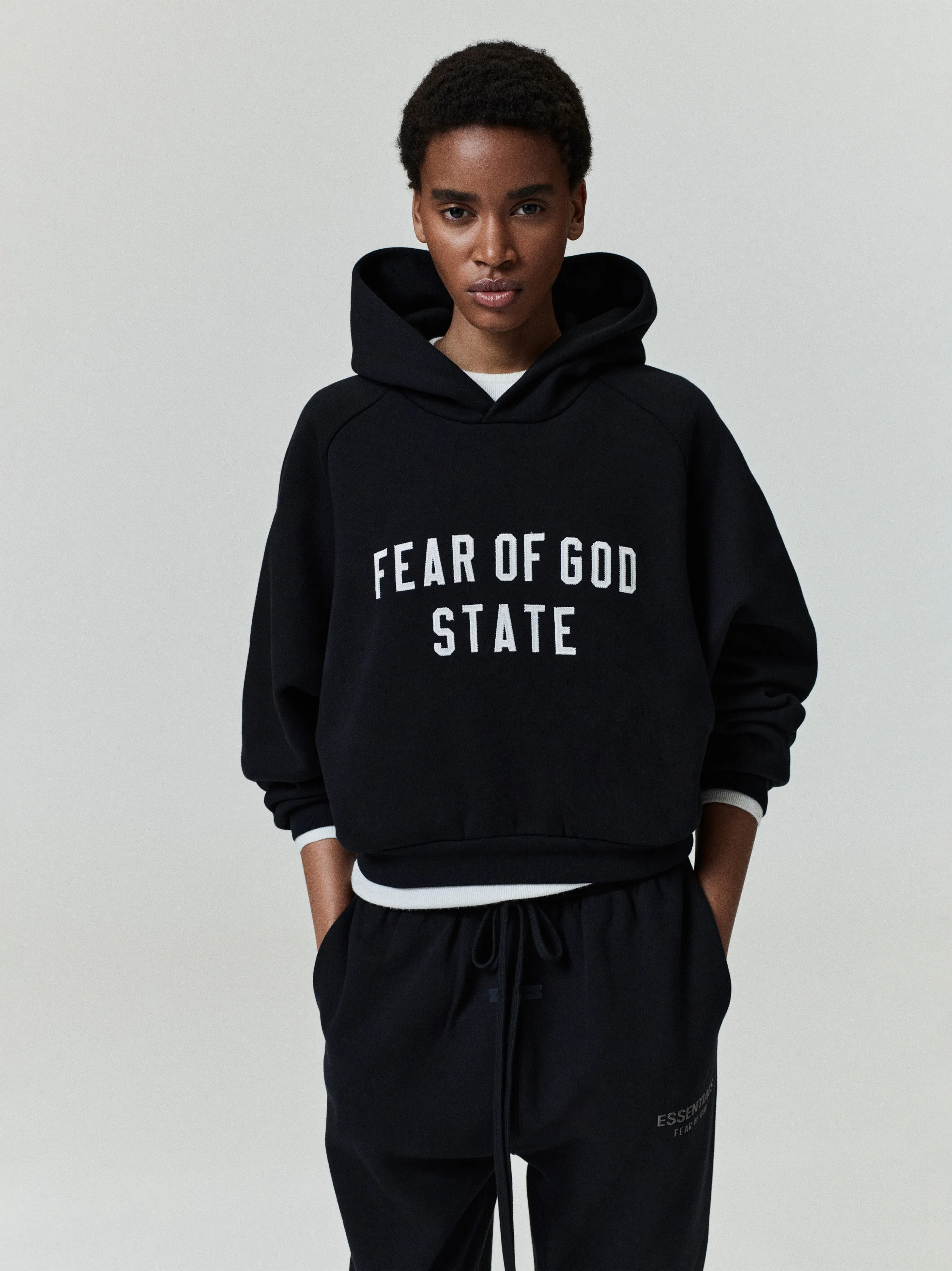 Womens Modern Fleece Raglan Hoodie sold by Essentials product image thumbnail 4