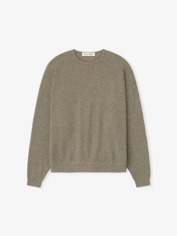 Waffle Crewneck 90s Sweater sold by Essentials